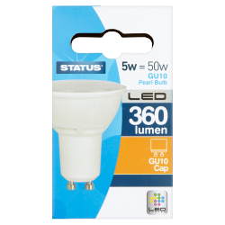 Status 5w=50w GU10 Pearl Bulb LED 360 Lumen GU10 Cap