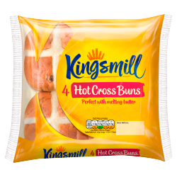 Kingsmill 4 White Hot Cross Buns