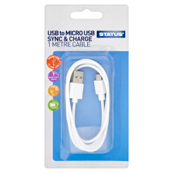 Status USB to Micro USB Sync & Charge 1 Metre Cable