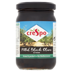 Crespo Pitted Black Olives in Brine 198g
