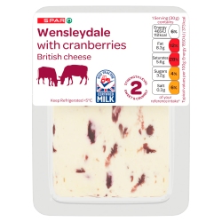 SPAR Wensleydale with Cranberries British Cheese 200g