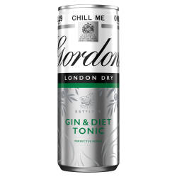 Gordon's Gin & Diet Tonic 250ml PMP Â£2.19