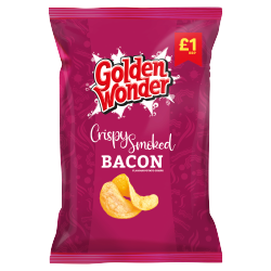 Golden Wonder Crispy Smoked Bacon Flavour Potato Crisps 65g
