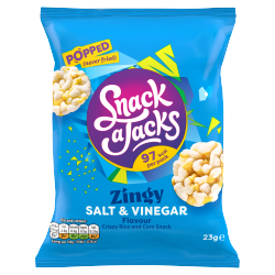 Snack a Jacks Salt & Vinegar Rice Cakes Crisps 23g