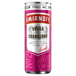 Smirnoff No.21 Vodka and Cranberry Ready to Drink Premix can 250ml PMP Â£2.19