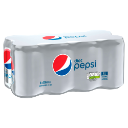 Diet Pepsi Cola Can 8 x 330ml