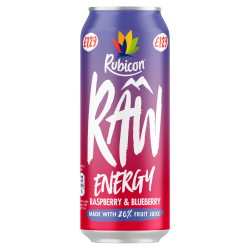 Rubicon Raw Energy Raspberry & Blueberry 500ml, PMP, Â£1.29