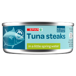 SPAR Tuna Steaks in a Little Spring Water 110g