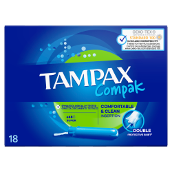 Tampax Compak Super Tampons With Applicator X18