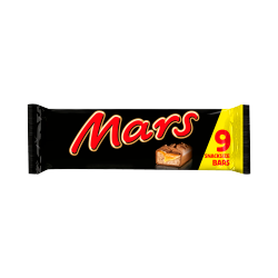 Mars Caramel, Nougat & Milk Chocolate Snack Bars Multipack 9 x 33.8g