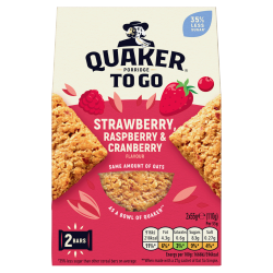 Quaker Porridge To Go Mixed Berries Breakfast Bars 2x55g