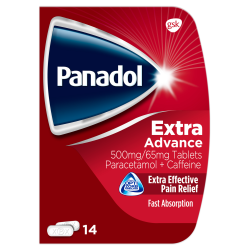 Panadol Extra Advance Pain Relief Tablets, 500mg Paracetamol Tablets with 65