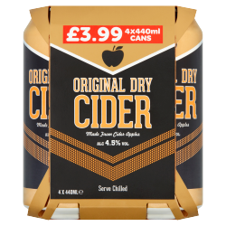 SPAR Original Dry Cider 4 x 440ml