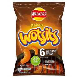Walkers Wotsits Sizzling Steak Multipack Snacks 6x13.5g