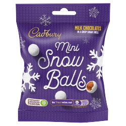 Cadbury Chocolate Mini Snowballs Bag 80g