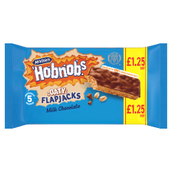 McVitie's Hobnobs 5 Oaty Flapjacks Milk Chocolate 131.8g