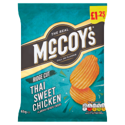 McCoy's Ridge Cut Thai Sweet Chicken Flavour Potato Crisps 65g