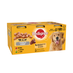 Pedigree Adult Wet Dog Food Tins Mixed in Loaf 6 x 400g