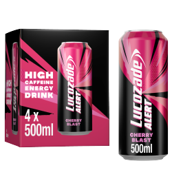 Lucozade Alert Cherry Blast Energy Drink 4 x 500ml