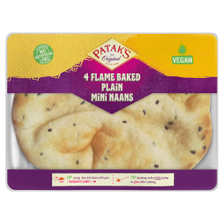 Patak's 4 Flame Baked Plain Mini Naans