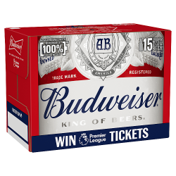 Budweiser Lager Beer Bottles 15 x 300ml