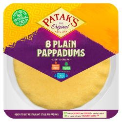Patak's Plain Pappadums x 8