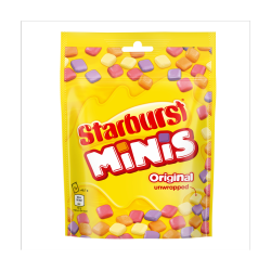 Starburst Minis Vegan Chewy Sweets Fruit Flavoured Pouch Bag 137g