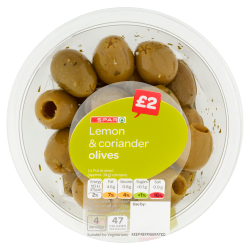 SPAR Lemon & Coriander Olives 150g