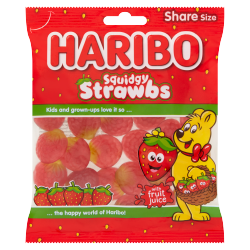 HARIBO Squidgy Strawbs Bag 160g