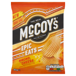 McCoy's Nacho Cheese Flavour Ridge Cut Potato Crisps 45g