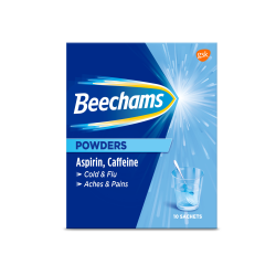 Beechams Cold & Flu Powders, Pain & Fever Relief, Aspirin & Caffeine, 10s