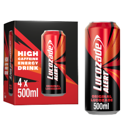 Lucozade Alert Original Energy Drink 4 x 500ml