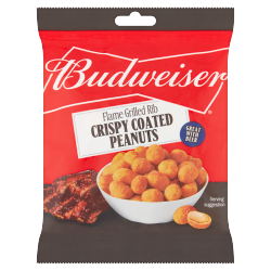 Budweiser Flame Grilled Rib Crispy Coated Peanuts 60g