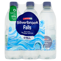 SPAR Silverbrook Falls Still Natural Mineral Water 6 x 500ml