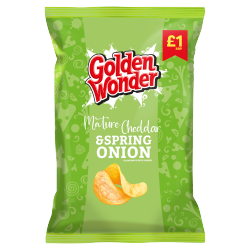 Golden Wonder Mature Cheddar & Spring Onion Flavour Potato Crisps 65g