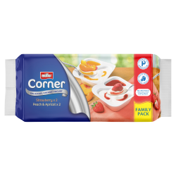 Müller Corner Strawberry and Peach & Apricot Yogurts Family Pack 4 x 136g (544g)