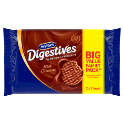McVitie's Milk Chocolate Digestives Biscuits Twin Pack 2 x 316g