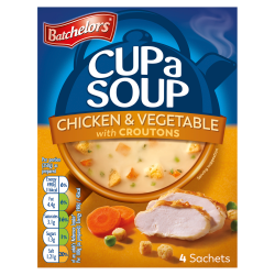 Batchelors Cup a Soup Chicken & Vegetable with Croutons 4 Sachets 110g