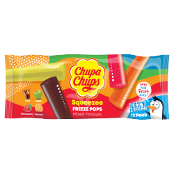 Chupa Chups Squeezee Freeze Pops Mixed Flavours 12 x 50ml