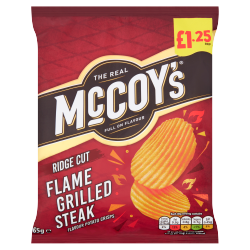 McCoy's Ridge Cut Flame Grilled Steak Flavour Potato Crisps 65g