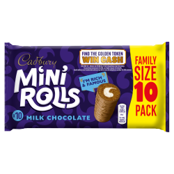 Cadbury 10 Mini Rolls Milk Chocolate Family Size