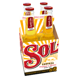 Sol Original Lager Beer 4 x 330ml Bottles