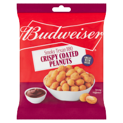 Budweiser Smoky Texan BBQ Crispy Coated Peanuts 60g