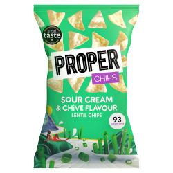 PROPERCHIPS Sour Cream & Chive Flavour Lentil Chips 85g