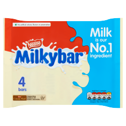 Milkybar White Chocolate Bar Multipack 25g 4 Pack