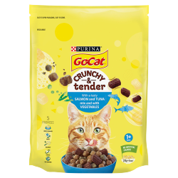 Go-CatÂ® Crunchy & Tender with Tuna and Salmon mix with Vegetables Dry Cat Food 270g