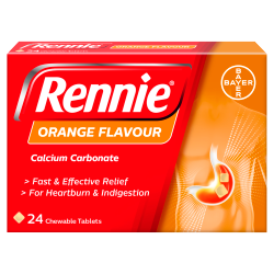 Rennie Orange Flavour 24 Chewable Tablets