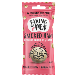 Taking the Pea Smoked Ham Crunchy Coated Pea Snack 25g