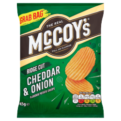 McCoy'sÂ­ Ridge Cut Cheddar & Onion Flavour Potato Crisps 45g