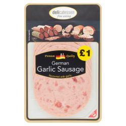 Delicatessen fine eating German Garlic Sausage 80g